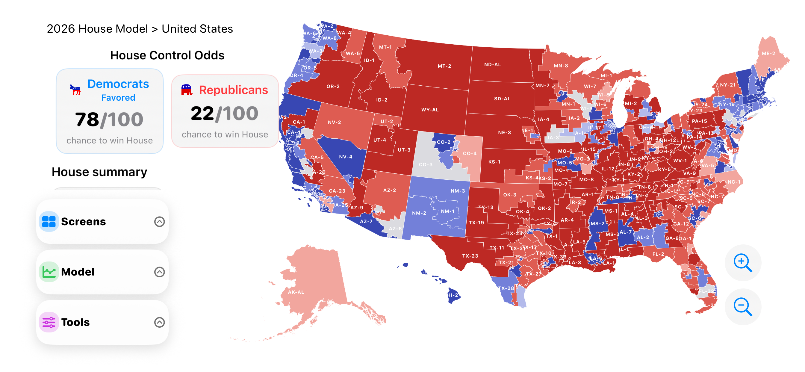 US Election Simulator House model screenshot